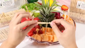 300pcs Disposable Bamboo Mini Fork 9cm Siomai Takoyaki Cocktail Fruitpick Pica-pica Fishball Fork