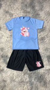 Setelan Celana Anak Perempuan HAPPY UNICORN Ukuran S-XL Pink