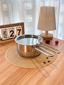 18/10 Stainless Steel Complementary Food Pot Baby Cooking Noodle Pot Hot Milk For Home Small Milk Boiling Pot Uncoated 14cm