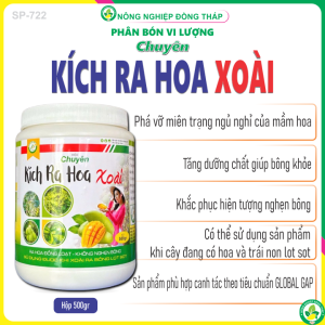 Phân Bón vi lượng GELBO SILICON Hiệu Chuyên KÍCH RA HOA XOÀI – Ra Hoa Đồng Loạt Không Nghẹn Bông Sử Dụng Được Khi Xoài Ra Bông Lọt Sọt (Hộp 500g)