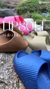 Hello Polo รองเท้าแตะ ลายอุ้งเท้าแมวน่ารัก รองเท้านิ่มเหมือนเหยียบอึ ส้นหนา 4 ซม กันลื่นรองเท้าแตะใส่ในบ้าน สําหรับผู้หญิง และผู้ชาย HP8014