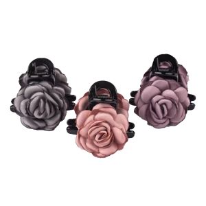 Elegant Double-Sided Rose Flower Hair Clip Womens Stylish Hair Accessories Fashionable Hair Grips High-End Feeling Hair Cards