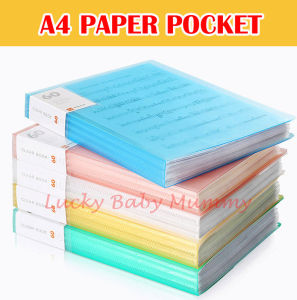 [20/30/40/60 pockets] A4 Clear Display Book Pocket Plastic File Folder/ Paper Organizers / Fireheart