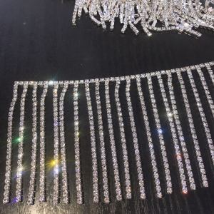Handmade พู่ Rhinestone CHAIN อุปกรณ์เสริมแฟชั่นเสื้อผ้า Trimmings เย็บโซ่ไหล่คอ เอว DIY ทําชิ้นส่วน