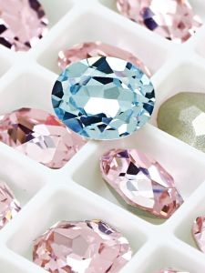 East Ocean Crystal K9 Super Shiny Pigeon Egg DIY Jewelry Accessories 10*8MM Small Oval Sharp Bottom Drill Colorful Nail Drill