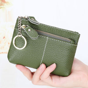 Mini Slim Leather Coin Purse Card Holder