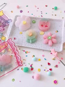 DIY Blind Box Toys Soft Silicone Pinch Food Toy Creative Set Decompression Dessert Series Handmade Toys Birthday Gifts Bag Charm