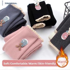 JIFANPAUL | Fleece Lined Thick Leggings Toddler Girls Slim Fit Elastic Pants
