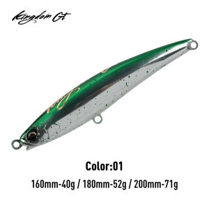 Kingdom Pencil Fishing Lure 40g 52g 71g Big Game  Z Walking Dog Action Artificial Hard Baits GT Tuna For Saltwater Fishing Lure