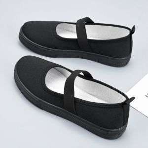 JIFANPAUL | Comfortable Long Standing Black Canvas Shoes