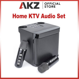 AKZ Wireless Bluetooth Dual Microphone Karaoke Speaker: Perfect for Family Gatherings
