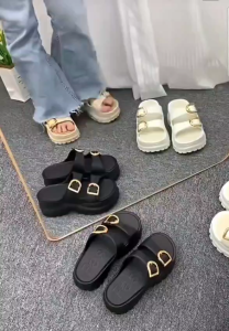 Sandal Wanita Kekinian Wedges Tinggi EVA Premium Jelly Karet Antislip Empuk Ringan