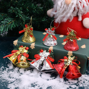 4pcs Christmas Bell Pendant Christmas Tree Hanging Ornaments Christmas Decorations Merry Christmas Bell