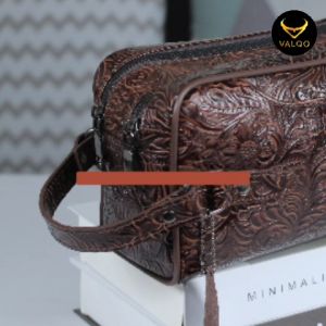 [VALQO] DISON BT Handbag Kulit Sapi Motif Batik Cowok Cewek Laki Perempuan Pria Wanita Tas Tangan