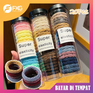 FXG iKat Rambut 20Pcs Spiral Elastis Premium Elegant Cantik Warna Terang Fashion Korea Free Box KCR29
