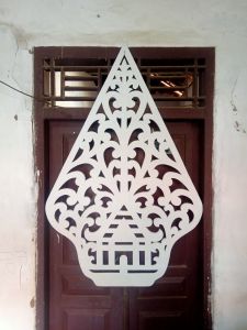 Gunungan wayang kelir besar 155cm X 100cm bahan spon karet/eva untuk dekorasi pernikahan ruangan dll