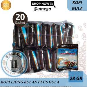 Kopi Liong Bulan Plus Gula Oleh Oleh Bogor Murah 20 Sachet 28 Gr