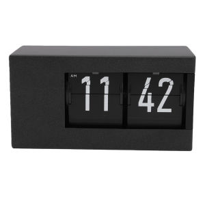 【New】Calendar Flip Clock LED Display Auto Page Turning 12 Hour AM PM Retro Perpetual Calendar Flip Clock