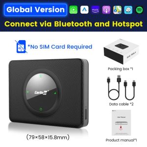 CarlinKit Wireless CarPlay Android Auto For Tesla Model 3 Model X Y Model S Auto Connect Siri Voice Assistant Spotify Waze 5G BT