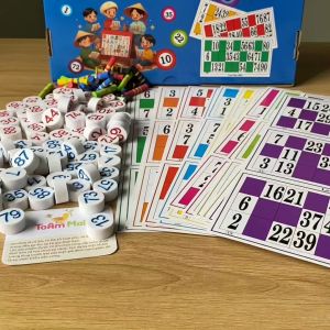 Bộ Cờ Lô Tô 90 số 2 mặt Melamine siêu bền đẹp kèm 16 giấy dò cứng số in to