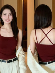 Áo Ba Lỗ Nữ Kiểu Mới Mùa Hè Áo Ba Lỗ Ôm Vừa Vặn Áo Ba Lỗ Không Dây Áo Ba Lỗ Có Đệm Ngực Áo Ba Lỗ Có Dây Đeo Chéo