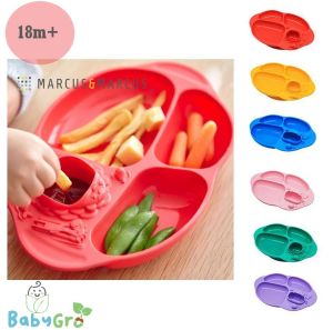 Marcus & Marcus Yummy Dips Suction Silicone Divided Plate For 18m+