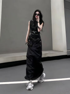 New 2025 Summer Printed Vest Top And A-Line Mini Skirt Two-Piece Set Womens Fashion Workwear Polyester Material