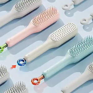 Retractable Massage Comb Self-Cleaning Anti-Static Hairbrush Portable Hair Brush Hair Styling Tools