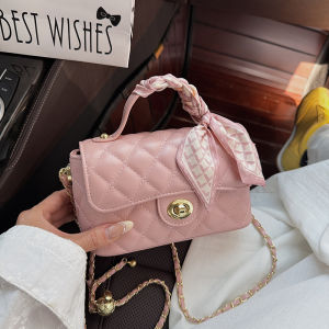 Silver Crossbody Bag Womens Handbag Small Luxury Design Chain Strap Fashionable Casual Shoulder Bag Soft PU Leather Square