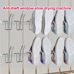 1/5pcs Stainless Steel Shoe Hanger Reusable Multi-functional Shoe Drying Rack Space-saving Non-slip Slippers Hanging Shelf
