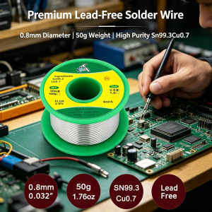 Electronic Solder Wire Lead Free Rosin Flux Core Diameter 0.8mm Solder Wire 50g Sn99 Flow Electric Soldering Unleaded PB Free