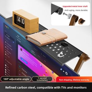 MONLEYTA | Invisible TV Box Storage Rack Metal Wall-Mounted Holder No-Drilling Required Living Room Organization Tool For Router And Boxes