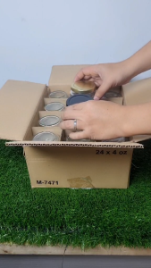 M-7471 120ML/4oz glass jar 24 pcs per box with plastic seal
