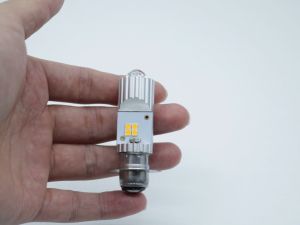 Universal Dual Color Headlight Bulb H4 LED T19 Motorcycle High Yellow Light/Low White Light (3000K/6000K) Plug and Play