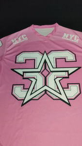 JERSEY CASUAL PINK STAR33 / JERSEY VINTAGE / JERSEY BASEBALL