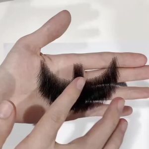 Râu Giả Đen Tự Nhiên Ria Mép Giả Râu Dê Giả Tóc Giả Mặt Lưới Trong Suốt Dùng Cho Tiệc Hóa Trang Halloween