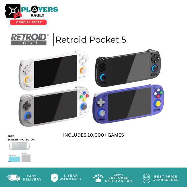 Retroid Pocket 5 Handheld Game Console 5.5 Inch SD865 8+256G RP5 OLED ...