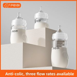 Anti-Colic Baby Bottle for Newborns Durable Small Capacity 120ml/210ml/300ml Suitable for 0-6-12 Months Infants Baby Feeding Bottle