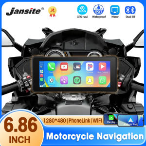 Jansite Navigation Motorcycle Waterproof Carplay Display Screen Portable Motorcycle DVR Wireless Android Auto Monitor
