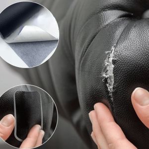 Black Thickened Self Adhesive Leather Sofa Repair Bed Soft Bag Leather Repair Subsidy Fix Mend PU Artificial Leather Skin Patch