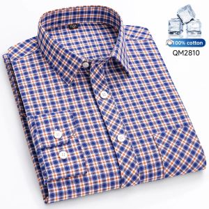 Áo Sơ Mi Nam Dài Tay Chất Liệu Cotton Mỏng Kiểu Dáng Kẻ Caro Phong Cách Đường Phố Thích Hợp Cho Mùa Xuân Và Mùa Hè Mát Mẻ Và Thoải Mái Thiết Kế Mở Rộng Toàn Bộ.