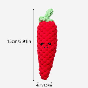 Plush Broccoli Dog Toy Squeaky Chew Toy for Large Dogs & Corgis Boredom Relief Companion Toy Pet Molar Teething Supplies