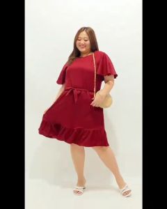 DRESS JUMBO BIGSIZE 03 / dress wanita jumbo  lengan pendek / bahan moscrepe