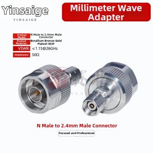 Low VSWR Adapter N Male to 2.4mm Male 26.5G
