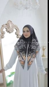 Jilbab Instan Bergo Segitiga instan malay Sublim Printing Motif Burney Jersey Barbara