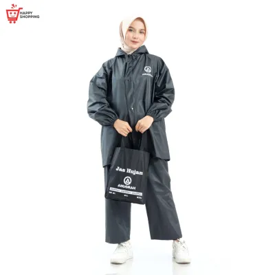 PROMO Jas Hujan ANTI REMBES TEBAL KUAT LENTUR BAJU CELANA PRIA WANITA THE BEST QUALITY