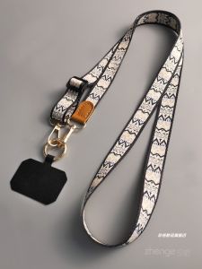 Dây Đeo Điện Thoại Di Động Bằng Vải Canvas in Họa Tiết Cao Cấp Dành Cho Nữ Dây Đeo Chéo Không Làm Cổ Bị Chèn Dây Đeo Chuỗi Mật Ong Nhỏ