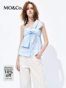 MO&Co. | Lightweight Striped Bow Design Tank Top
