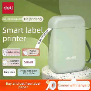 deli | Deli Q1A label printer small household portable Bluetooth thermal printer no ink free label machine