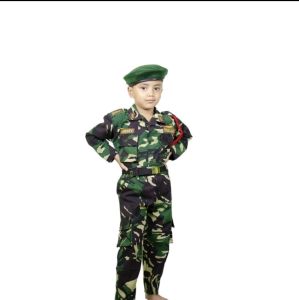 SERAGAM BAJU SETELAN KOSTUM TENTARA ANGKATAN DARAT ANAK/ KOSTUM TENTARA ANAK
